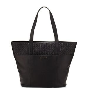 Cole Haan genuine leather "Sam" tote woven purse